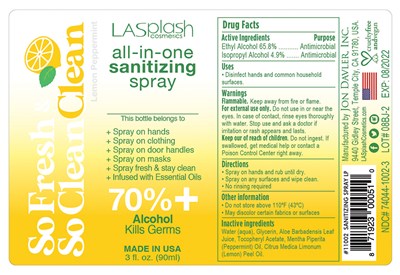 Preview Lightbox 11002 Lasplash Handsanitizer 90ml Label V4 Lemon Peppermint